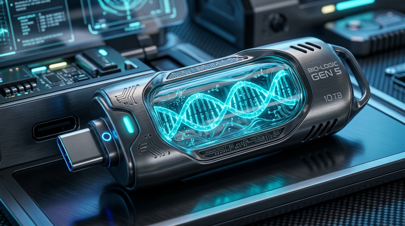 Verrascript Microfluidic Bio-Flash Drive Hardware Prototype Render
